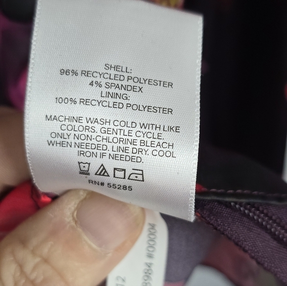 Express Purple Floral Blouse XL - Picture 5 of 10